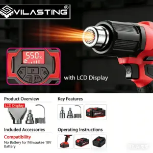 pistola de ar quente sem fio milwaukee 18v