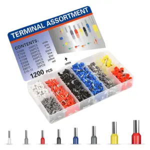kit conectores terminais pino isolado