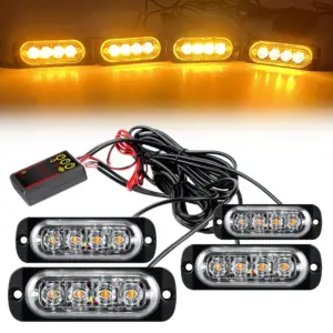 luz de emergência led 12v 24v âmbar