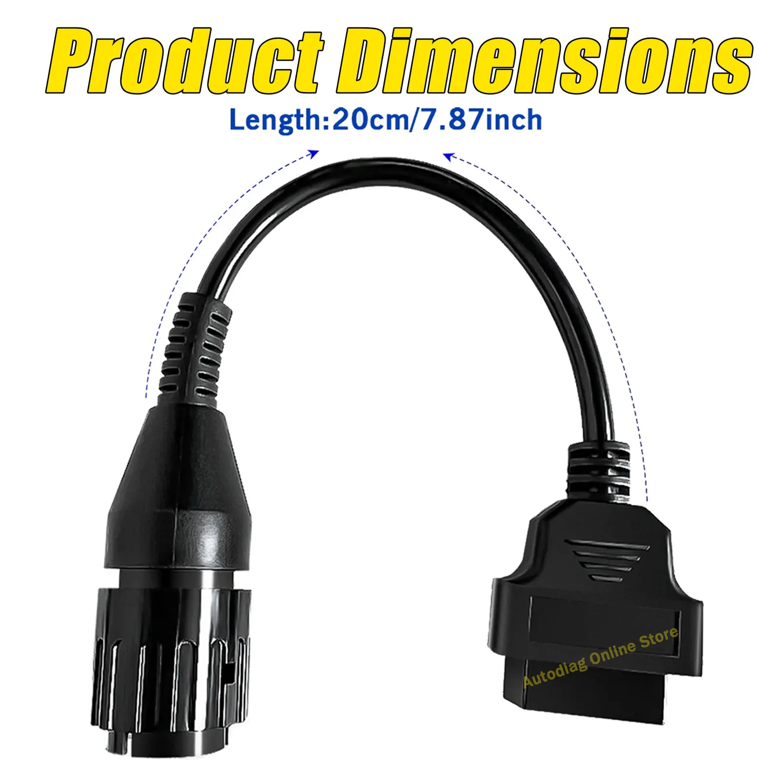 Cabo Adaptador OBD2 10 Pinos para 16 Pinos para Motocicletas - Imagem 5