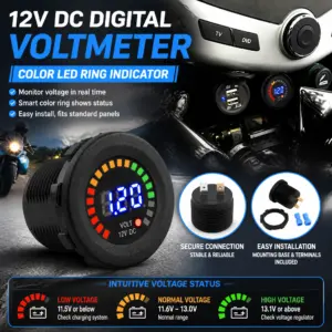 voltímetro digital led 12v