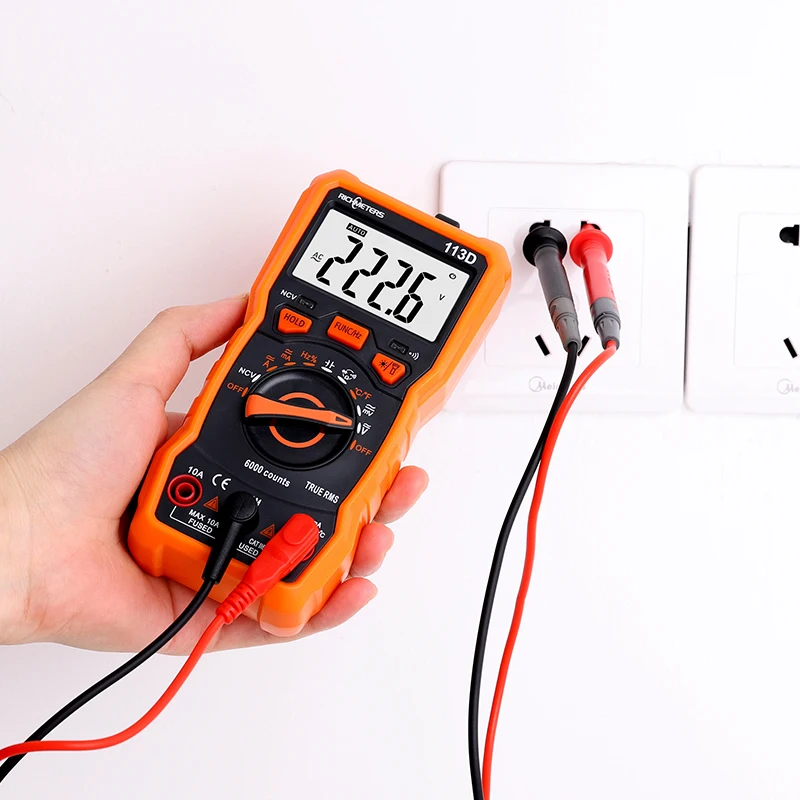 Multímetro Digital RICHMETERS-NCV RM113D Auto Ranging True RMS - Imagem 5