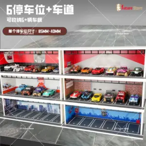 diorama garagem 1/64 com luz