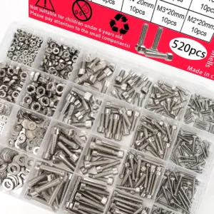 kit parafusos sextavados inox m2 m3 m4 m5