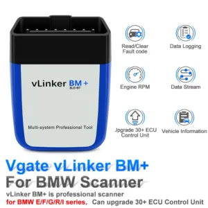 scanner automotivo vgate vlinker bm+ obd2 bluetooth
