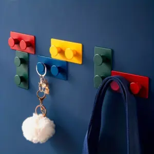 gancho de parede lego criativo