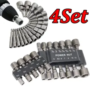 kit soquetes sextavados 1/4 polegada