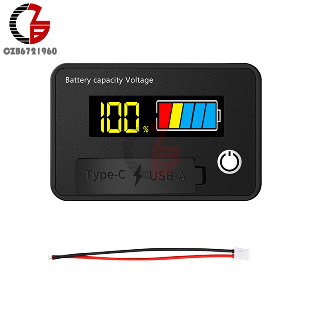 Voltímetro Digital LCD 8-30V com USB e Type-C - Imagem 5