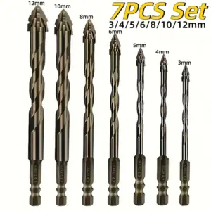 conjunto brocas serrilhadas carboneto