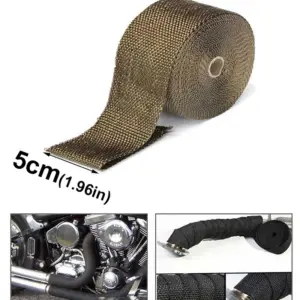 fita térmica escapamento moto fibra de vidro