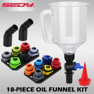 kit funil óleo motor 18 peças