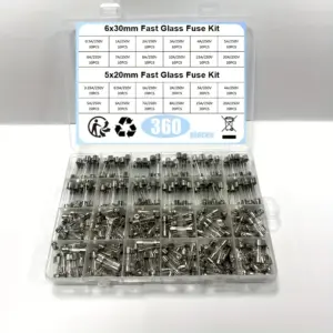 kit fusíveis vidro automotivos 0.5A-25A
