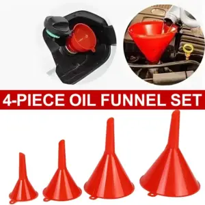 conjunto funis plásticos óleo automotivo