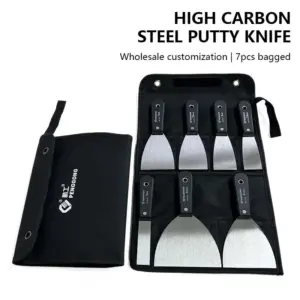 conjunto espátulas massa aço carbono