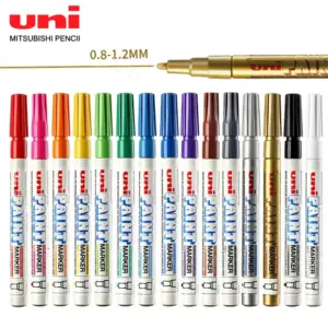caneta marcadora tinta óleo uni px-21