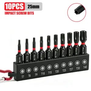 jogo pontas torx segurança 25mm