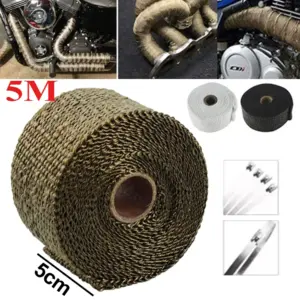 fita térmica escapamento moto preta 5m