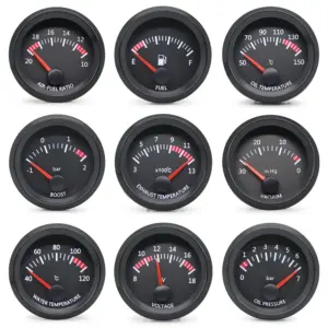 Medidor Automotivo 52mm 12V Pressão Óleo Combustível Temperatura