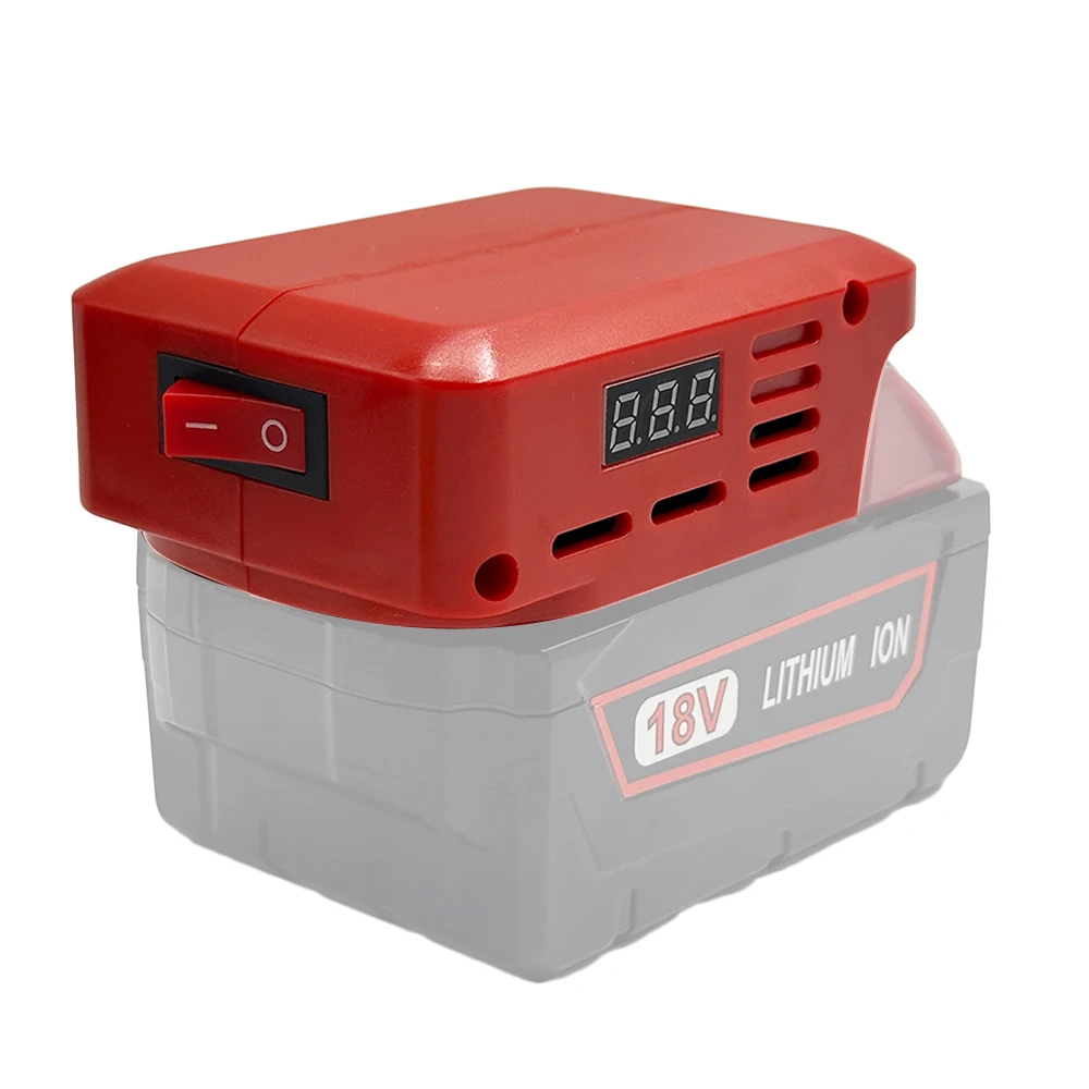 Adaptador de bateria Makita DeWalt Milwaukee com display digital - Imagem 3
