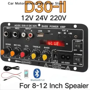 amplificador automotivo bluetooth 12v 24v