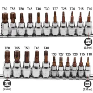 jogo de soquetes torx 11 peças
