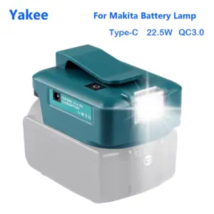 adaptador bateria makita 14v 18v usb led