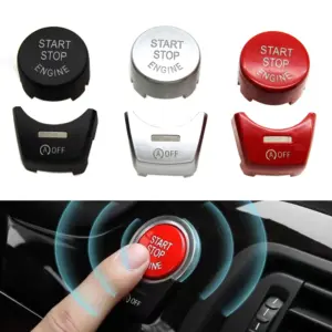 botão start stop bmw vermelho