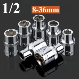 chave soquete curta 12 pontos 1/2 polegada