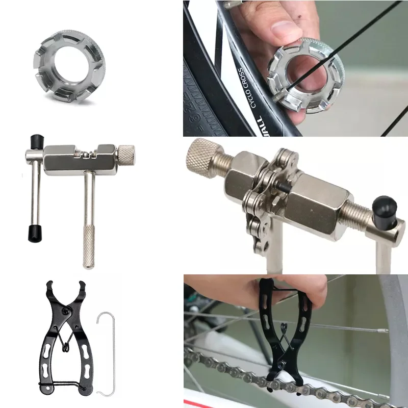 Kit Ferramentas Reparo Bicicleta Extrator Roda Livre Pedivela Corrente - Imagem 3