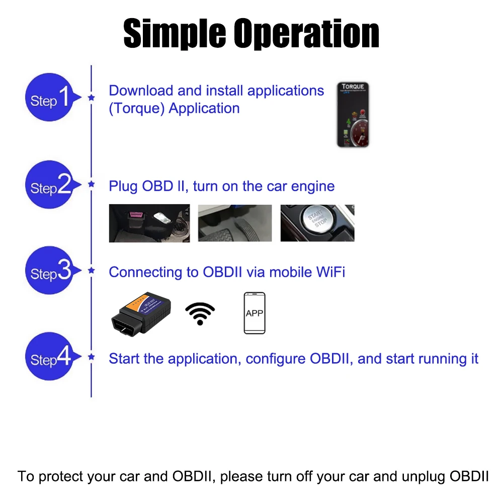 Scanner automotivo OBD2 ELM327 WiFi v1.5 - Imagem 5