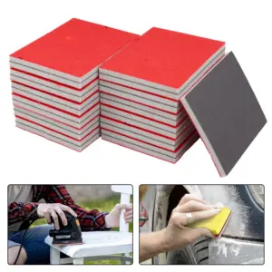 kit 20 esponjas de lixa flexível 400 600 800 grãos