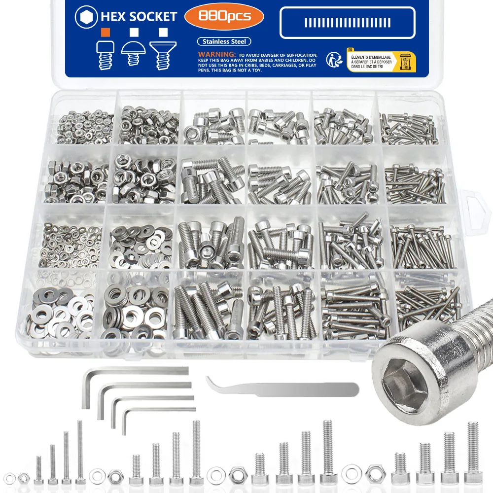 kit parafuso porca arruela inox