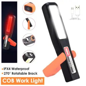 lanterna de trabalho cob led recarregável usb