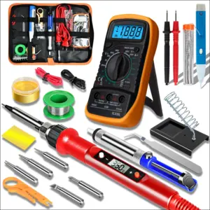 kit ferro de solda ajustável 80w