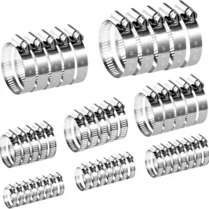 kit 80 abraçadeiras mangueira aço inoxidável