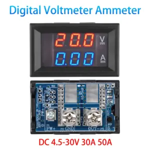voltímetro amperímetro digital 30a