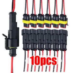 conector elétrico automotivo 2 pinos à prova d'água