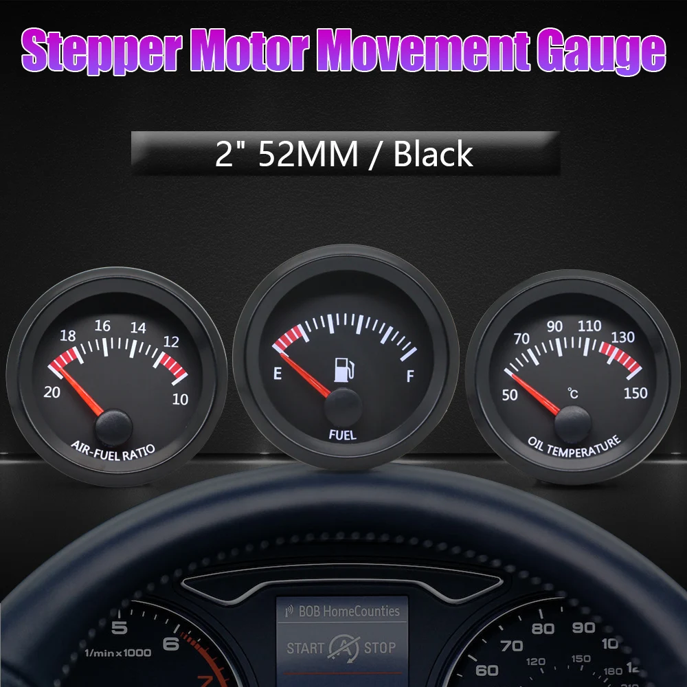 Medidor Automotivo 52mm 12V Pressão Óleo Combustível Temperatura - Imagem 2