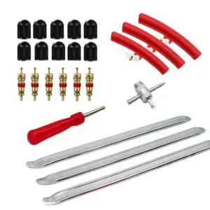 kit ferramentas reparo pneu moto carro