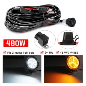 chicote eletrico barra led 480w