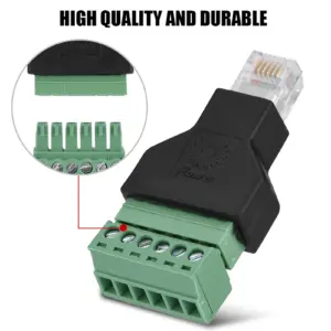 adaptador rj12 6p6c terminal parafuso