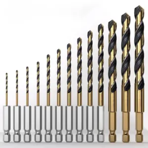 conjunto brocas helicoidais haste sextavada