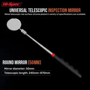 espelho de inspeção telescópico redondo