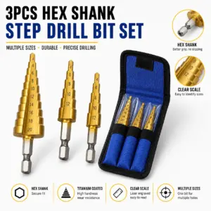 conjunto brocas escalonadas hss