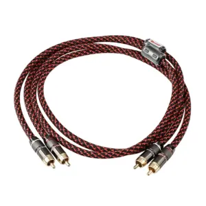 cabo de áudio rca 2xrca automotivo