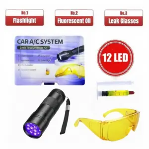 kit detector vazamento uv ar condicionado automotivo
