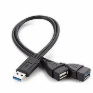 cabo divisor usb duplo 15cm