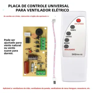 placa controle remoto ventilador 110v-240v