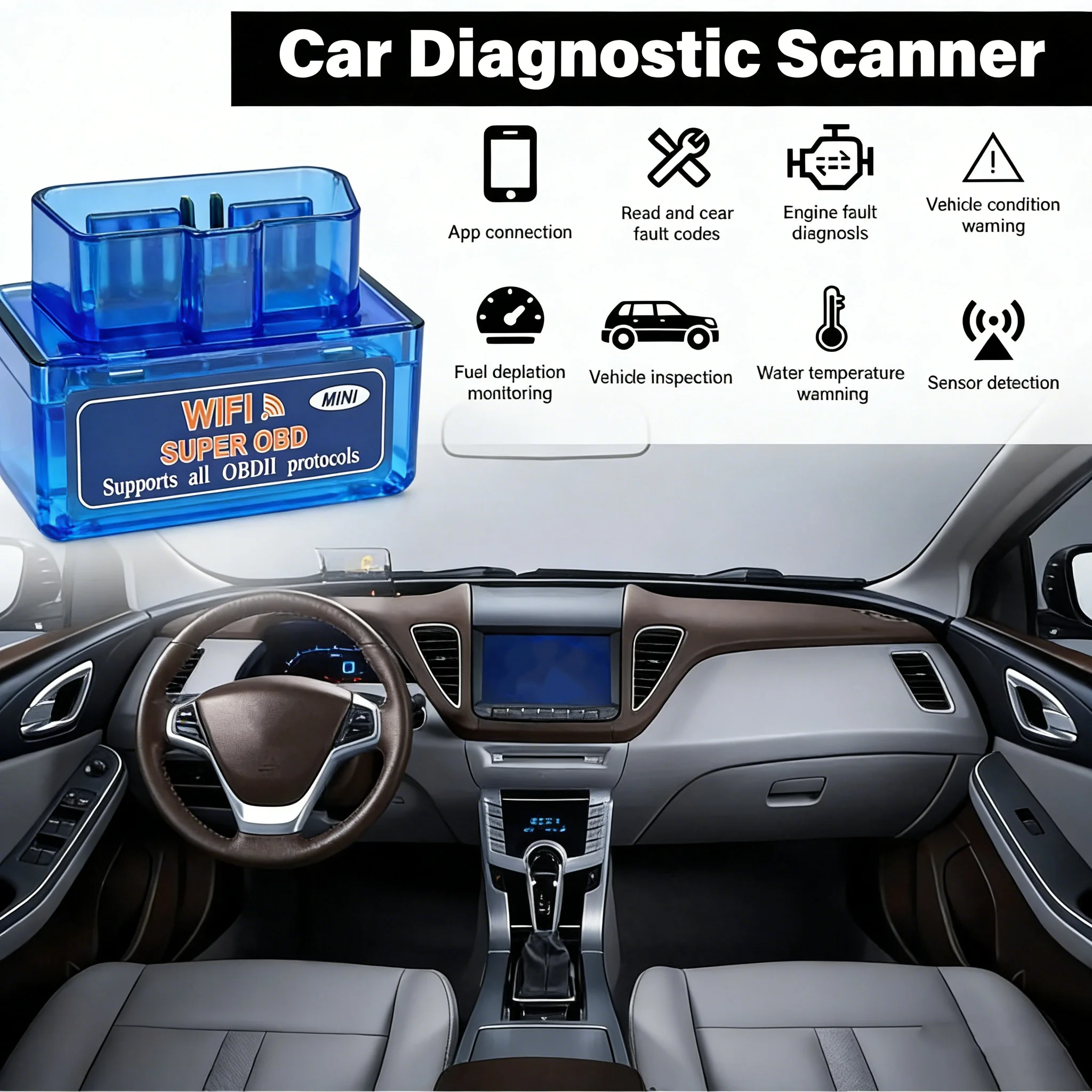 Scanner Automotivo Super Mini ELM327 WiFi V1.5 OBDII - Imagem 6