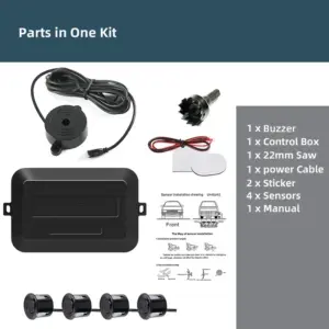 kit sensor estacionamento ré 4 sensores 22mm